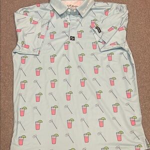 Full Wedge Golf men’s polo Sip n’ Twirl, size XL